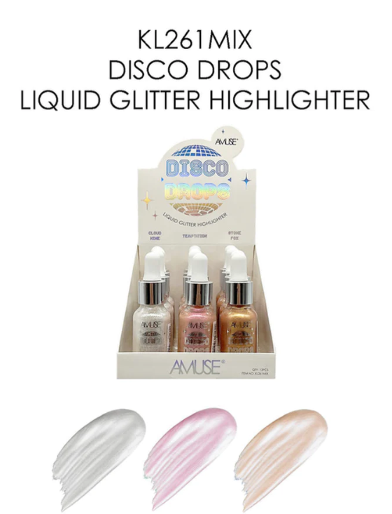 LIQUID GLITTER HIGHLIGHTER DISCO DROPS AMUSE – PinkGlamBox