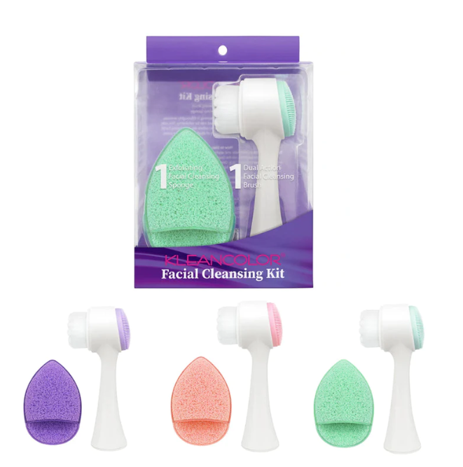 DUAL-ACTION FACIAL CLEANSING BRUSH (PURPLE)