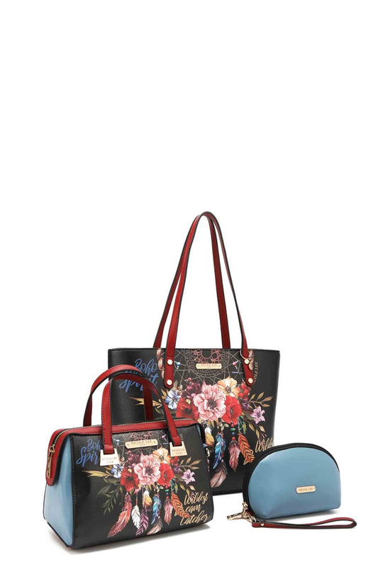 DREAM OF ALL COLORS 3 PIECE SET (Shopper, Mini Satchel, Clutch)