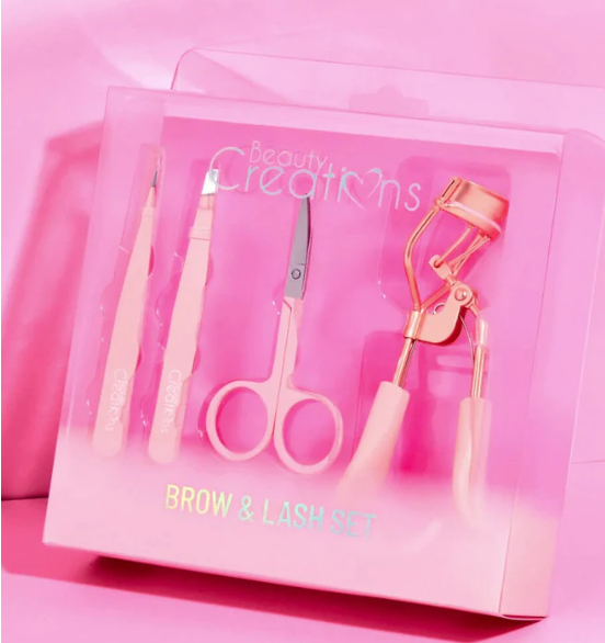 BEAUTY CREATIONS PINK BROW & LASH 4PC SET