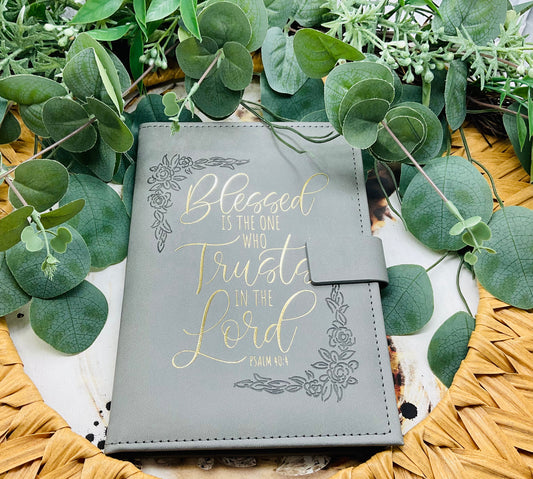 ("Blessed is the one who trusts in the Lord") notebook.