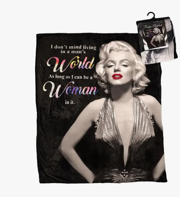 Marilyn Throw Blanket - Woman Living in A Man'S World