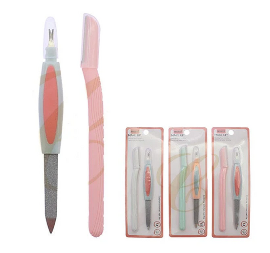 CUTICLE TRIMMER & EYEBROW RAZOR 2PC