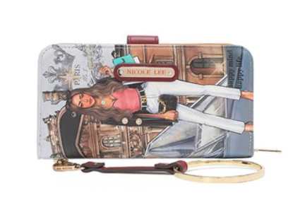 NICOLE LEE SIGNATURE BIFOLD WALLET WRISTLET