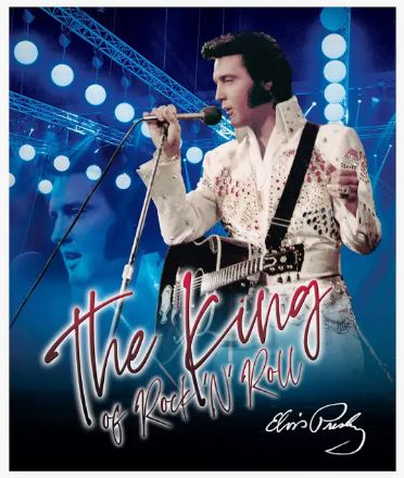 Elvis The King Blue Throw Blanket