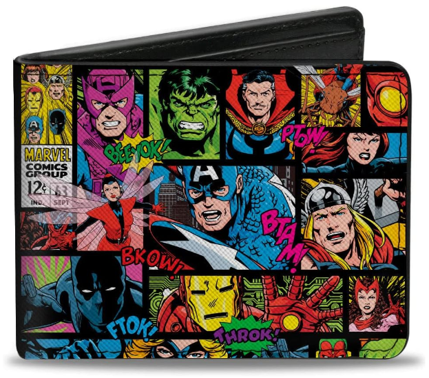 Marvel Comics Avengers Superhero Bifold Vegan Leather Wallet