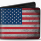 American Flag Bifold Faux Leather Wallet