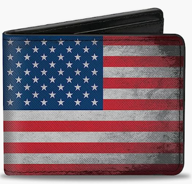 American Flag Bifold Faux Leather Wallet