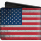 American Flag Bifold Faux Leather Wallet