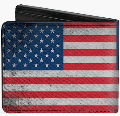 American Flag Bifold Faux Leather Wallet