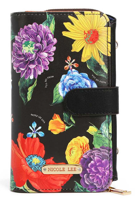 NICOLE LEE TRIFOLD PHONE CASE CROSSBODY WALLET