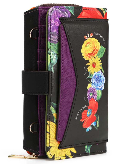 NICOLE LEE TRIFOLD PHONE CASE CROSSBODY WALLET