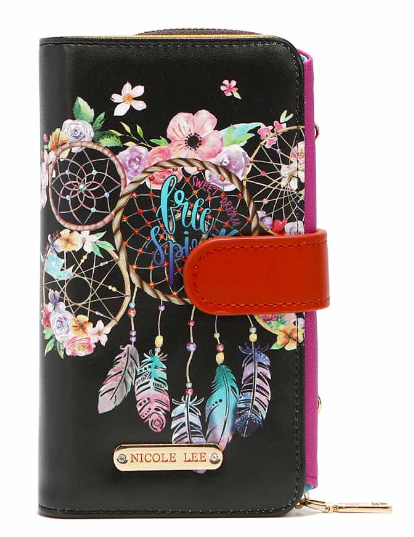 NICOLE LEE TRIFOLD PHONE CASE CROSSBODY WALLET