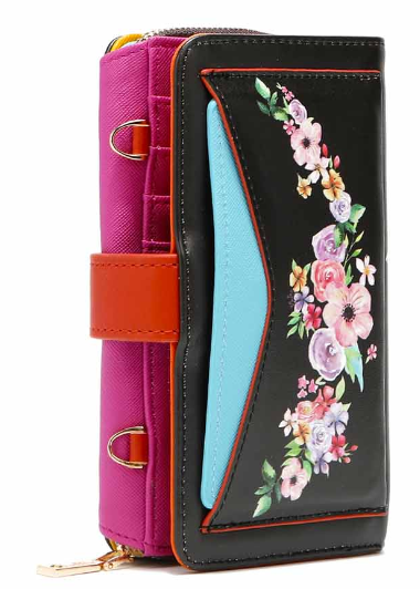 NICOLE LEE TRIFOLD PHONE CASE CROSSBODY WALLET