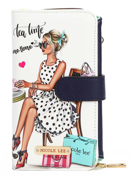 NICOLE LEE TRIFOLD PHONE CASE CROSSBODY WALLET