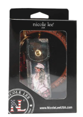 Nicole Lee SARA IS SOFT BUT STRONG Lipstick Case with O-ring Wristlet Keychain