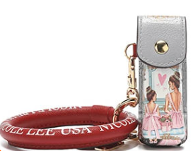 Nicole Lee  Lipstick Case with O-ring Wristlet Keychain