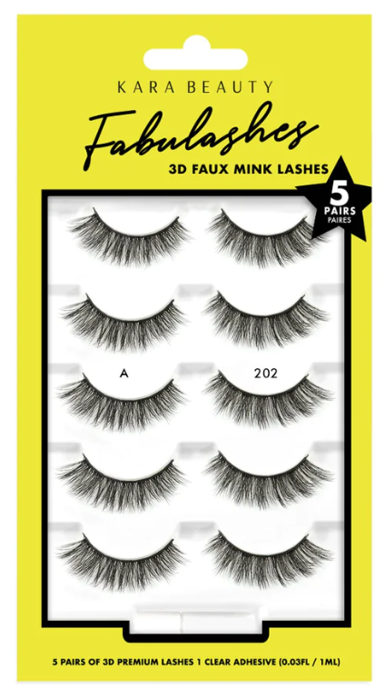 KARA BEAUTY 3D FAUX Mink Lashes (5 Pairs)