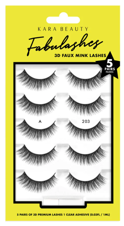 KARA BEAUTY 3D FAUX Mink Lashes (5 Pairs)