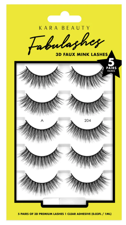 KARA BEAUTY 3D FAUX Mink Lashes (5 Pairs)