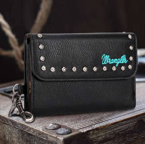 Wrangler Studded Accents Tri-fold Key-Chain Wallet