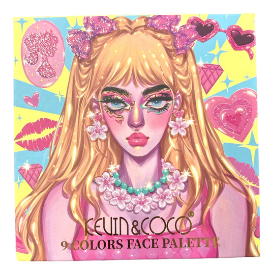 Kevin & Coco 9 Color Face Palette Heart Glasses