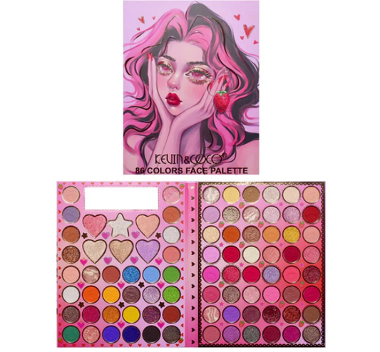 KEVIN & COCO STRAWBERRY GIRL 86 COLOR FACE PALETTE