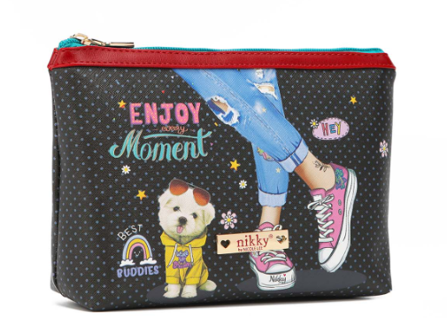 NICOLE LEE ENJOY EVERY MOMENT LARGE COSMETIC POUCH