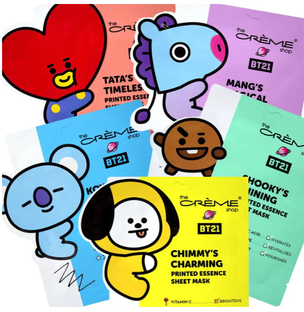 BT21 PRINTED ESSENCE SHEET MASK COLLECTION