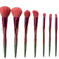 MAKEUP BRUSH SET 7 PCS FUCSIA/GREEN