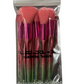 MAKEUP BRUSH SET 7 PCS FUCSIA/GREEN