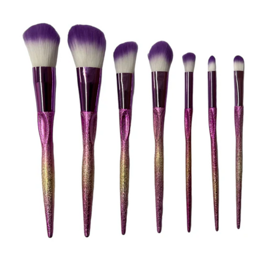 "Makeup Brush Set 7 PCS Purple".