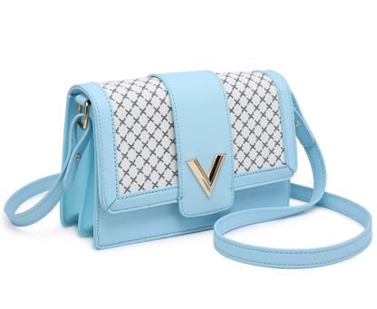 V Accent Flap Monogram Crossbody Bag