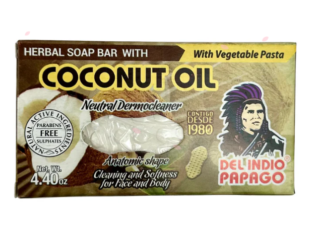 Indian Papago Herbal Soap with Coconut Oil for Gentle Cleansing/Del Indio Papago Jabon Herbal Con Bergamot para corregimiento facial