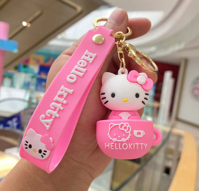 Cartoon Kitty Doll Silicone Keychains