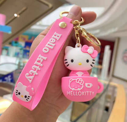 Cartoon Kitty Doll Silicone Keychains