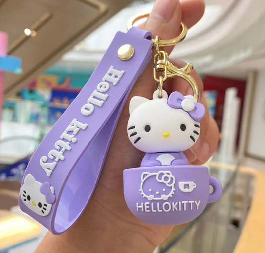 Cartoon Kitty Doll Silicone Keychains