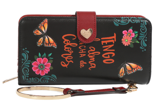 NICOLE LEE ALMA DE COLORES SIGNATURE BIFOLD WALLET WRISTLET