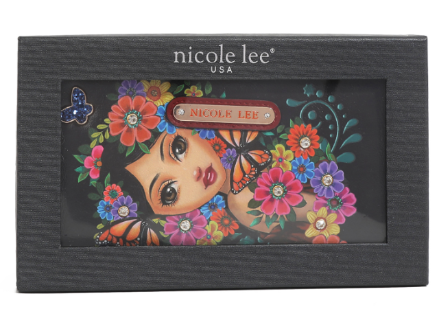 NICOLE LEE ALMA DE COLORES SIGNATURE BIFOLD WALLET WRISTLET