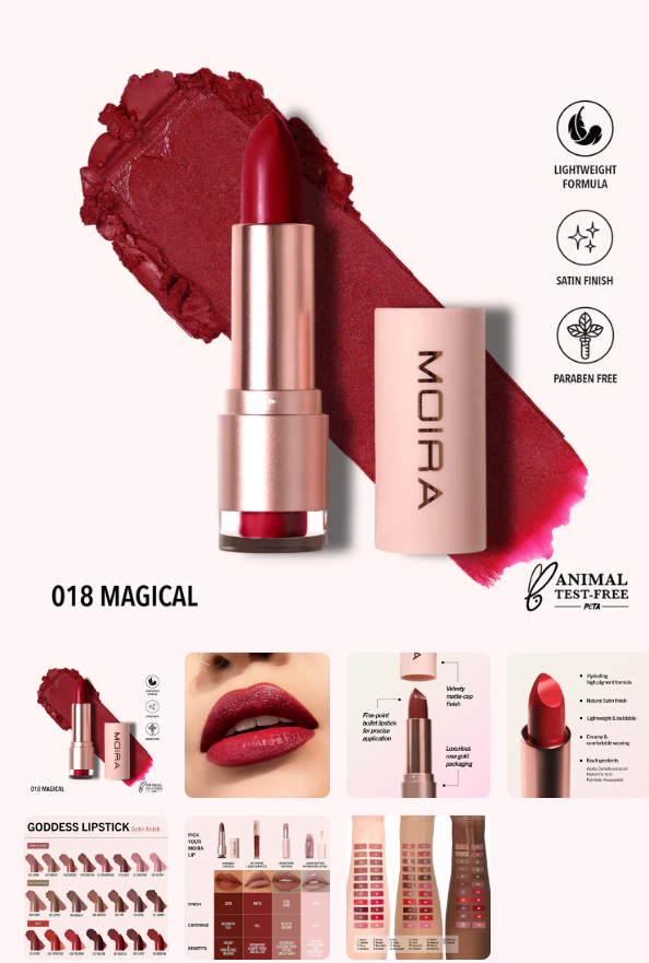 MOIRA Goddess Lipstick- (18 Magical)