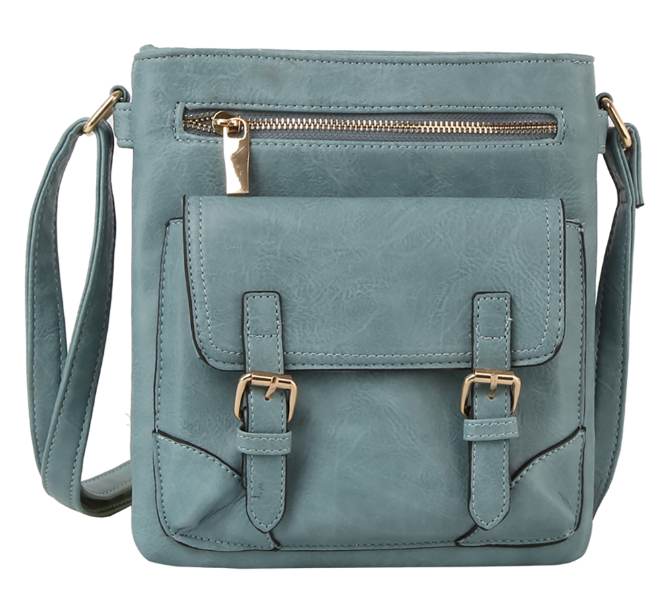 Fashion Buckle Flap Crossbody Bag