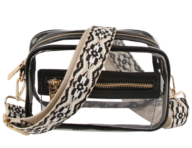 See Thru Boxy Crossbody Bag Guitar Strap