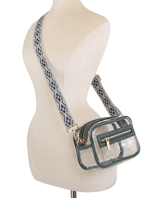 See Thru Boxy Crossbody Bag Guitar Strap