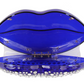 Rhinestone Lips Semi Transparent Clutch Crossbody Bag