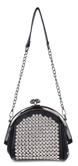 Studded Rhinestone Shoulder Bag