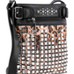 Leopard Print Sparkling Stone Crossbody Sling