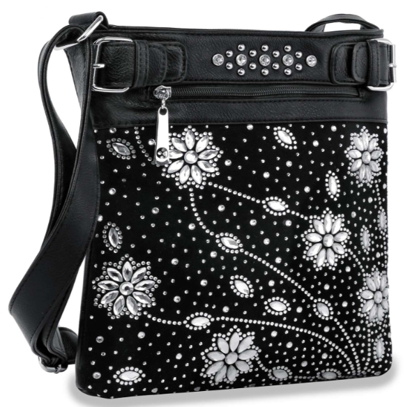 Daisy Rhinestone Crossbody Sling