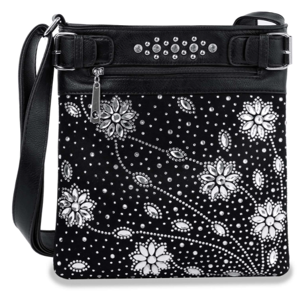 Daisy Rhinestone Crossbody Sling