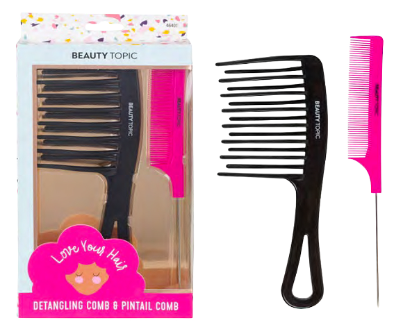 DETANGLING COMB AND PINTAIL HAIR COMB SET