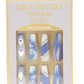 ROSE PATTERN RHINESTONE NAIL TIPS (Blue)